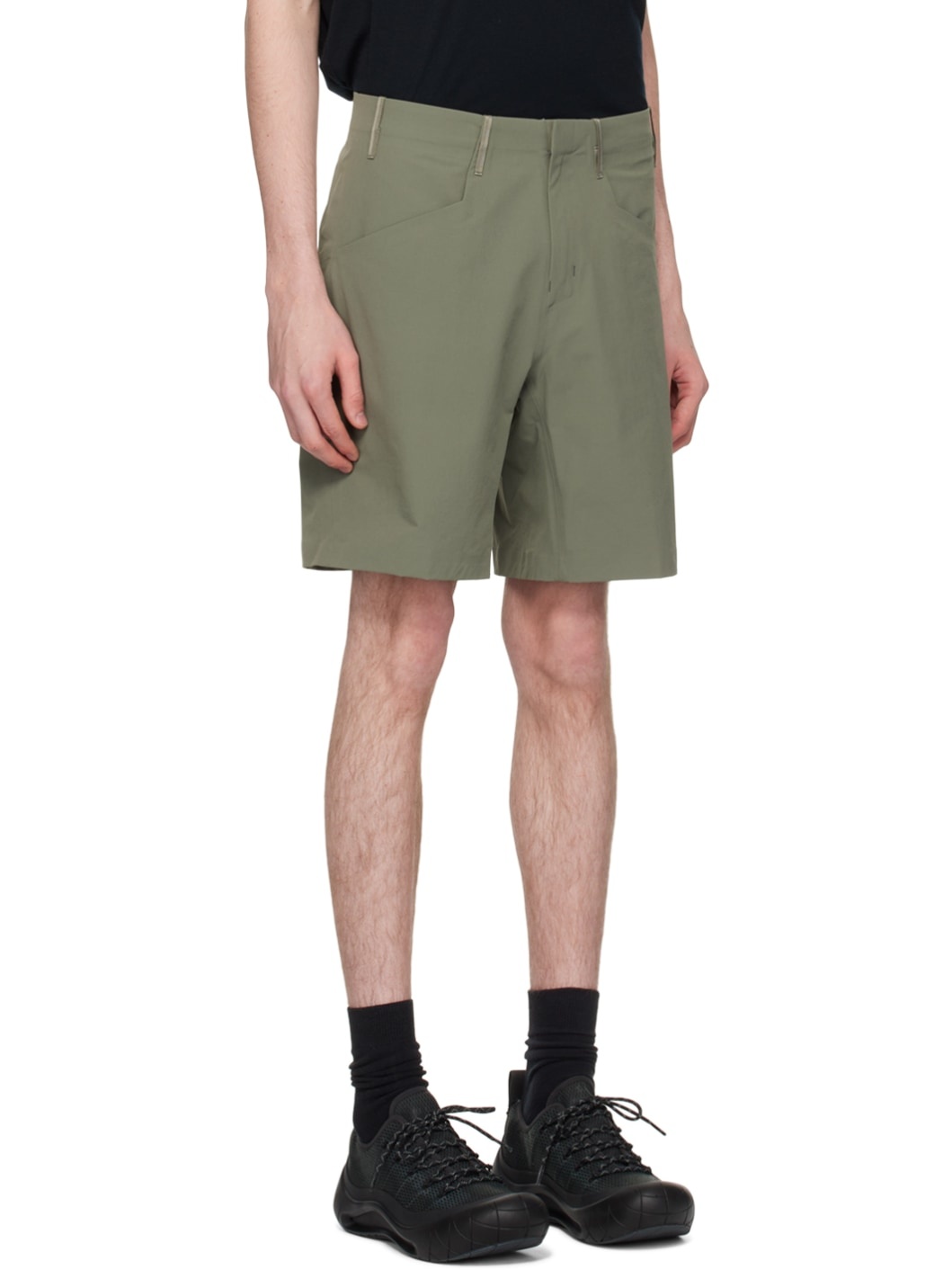 Khaki Voronoi Shorts - 2