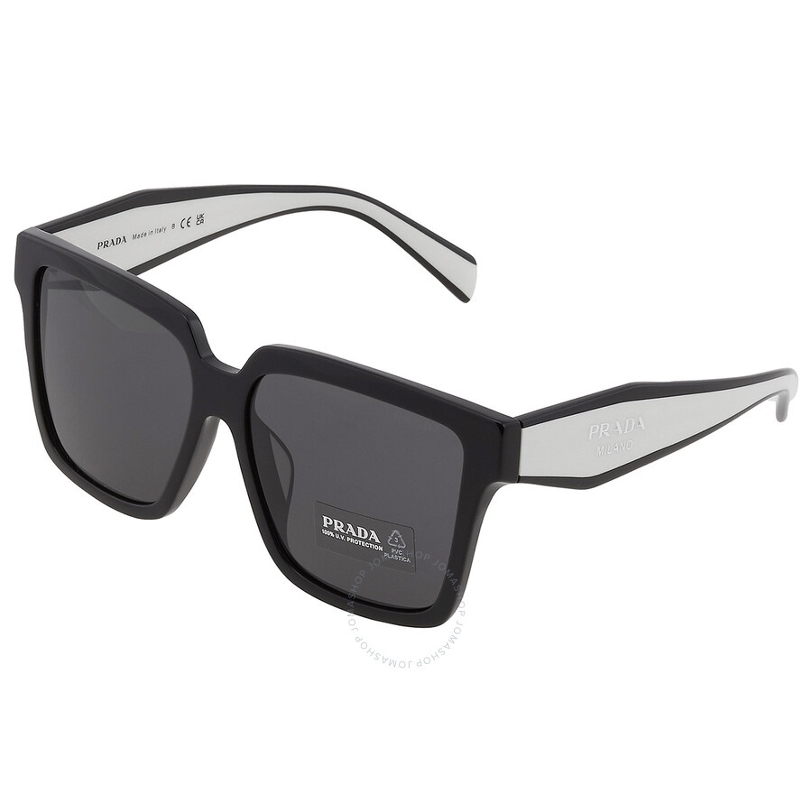 Prada Dark Grey Square Ladies Sunglasses PR 24ZSF 1AB5S0 57 - 3