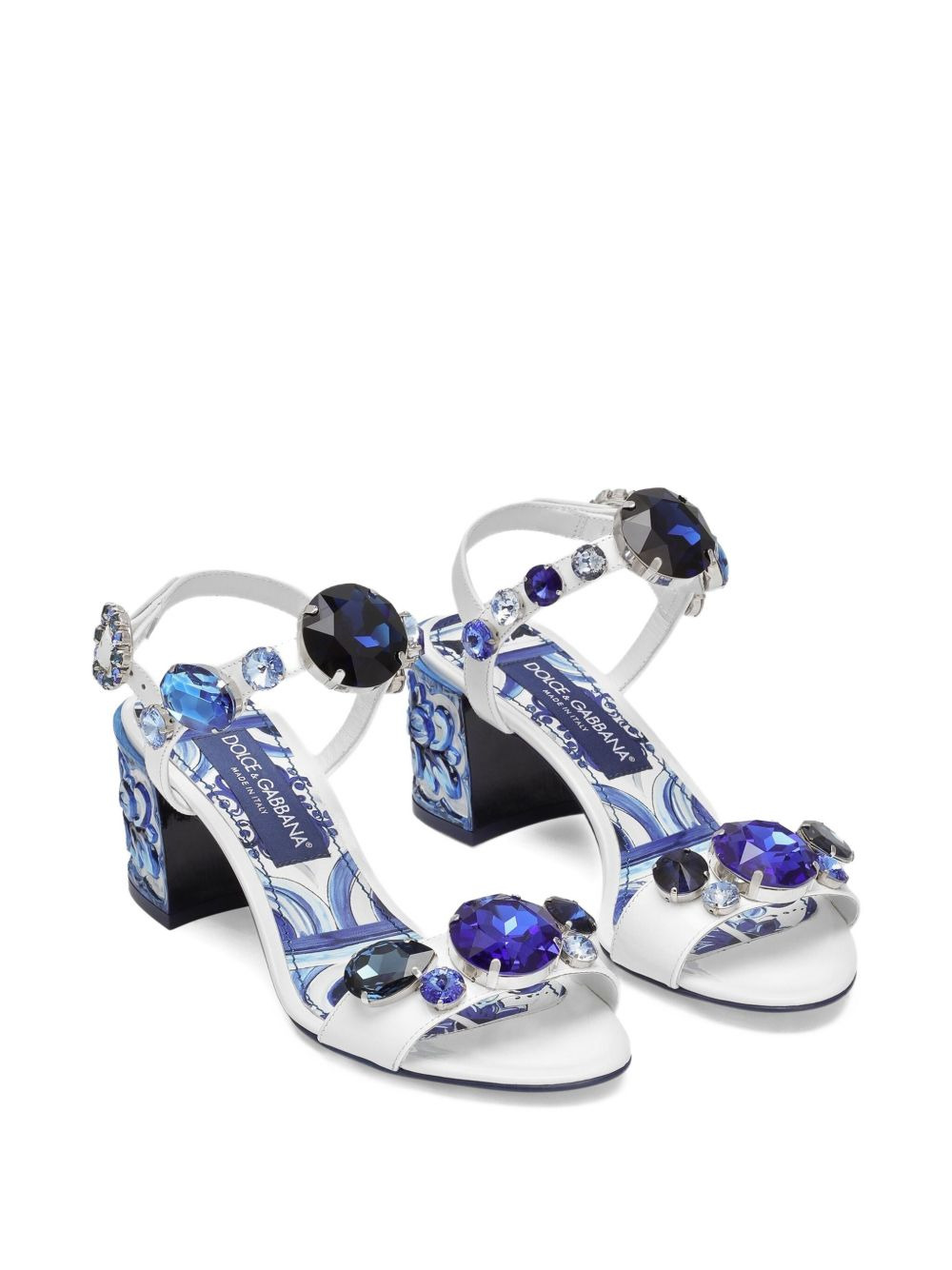 60mm leather heeled sandals - 2