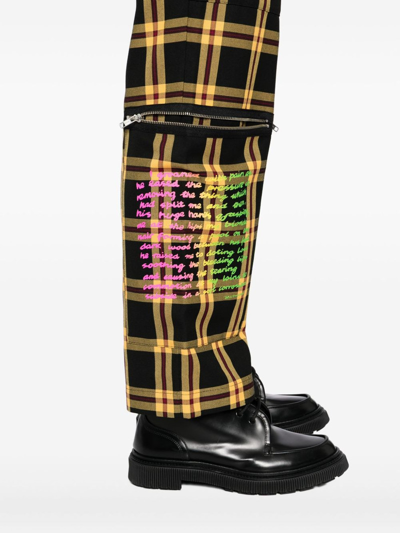 tartan-check straight-leg trousers 5