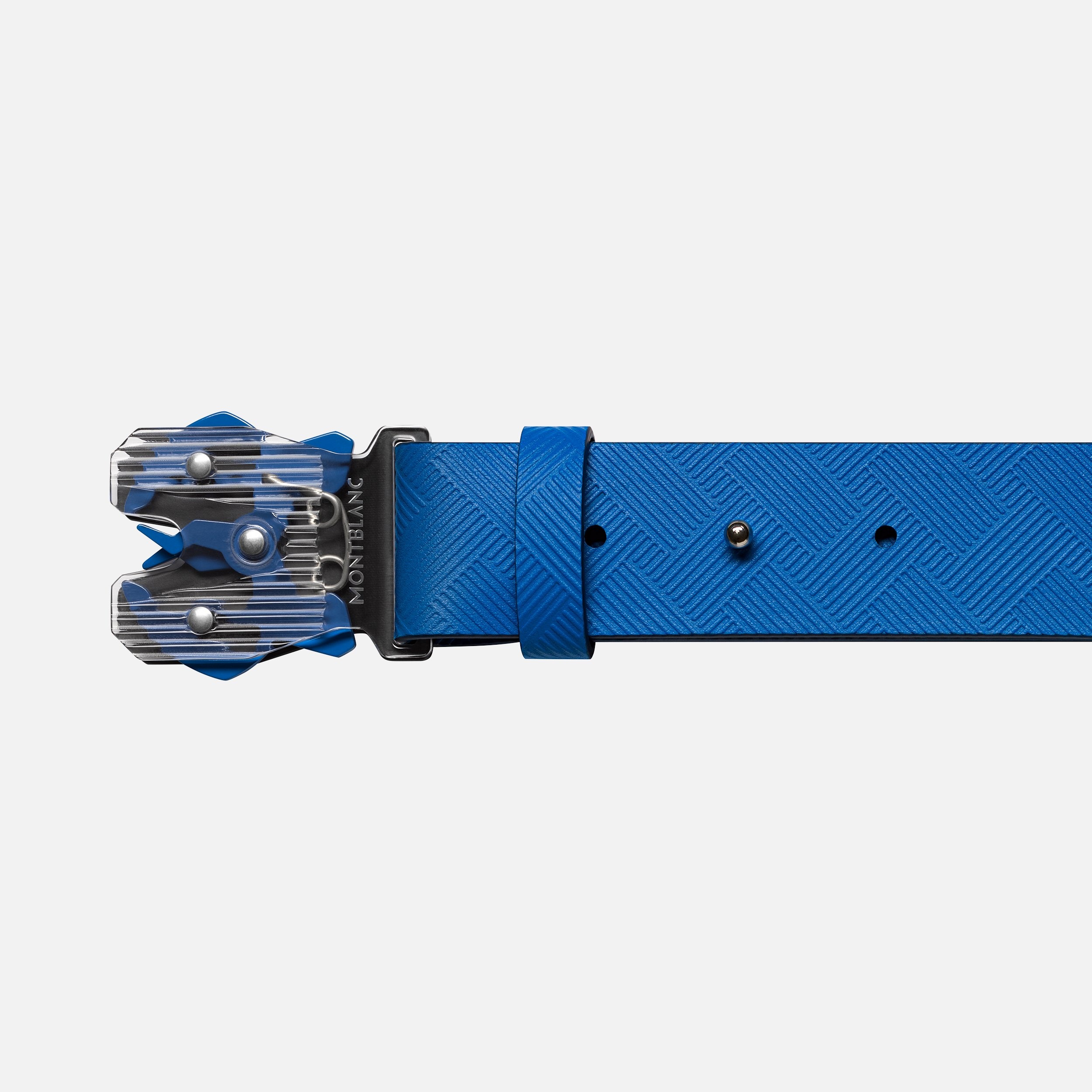 M LOCK 4810 buckle  printed Atlantic blue 35 mm leather belt - 2