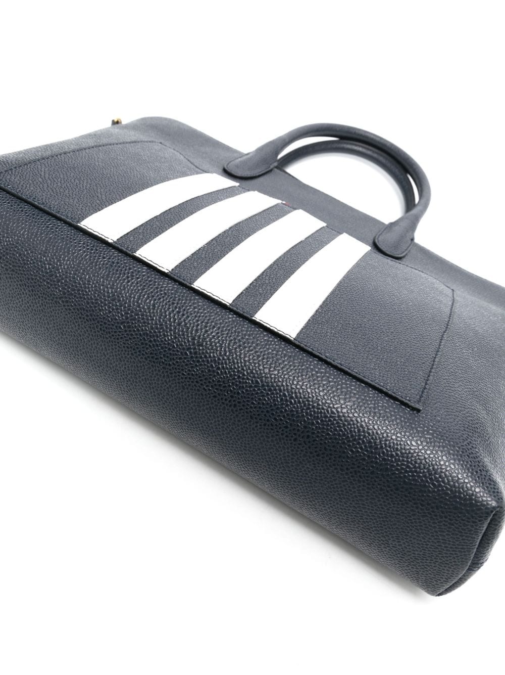 4-Bar stripe pebbled-leather briefcase - 4