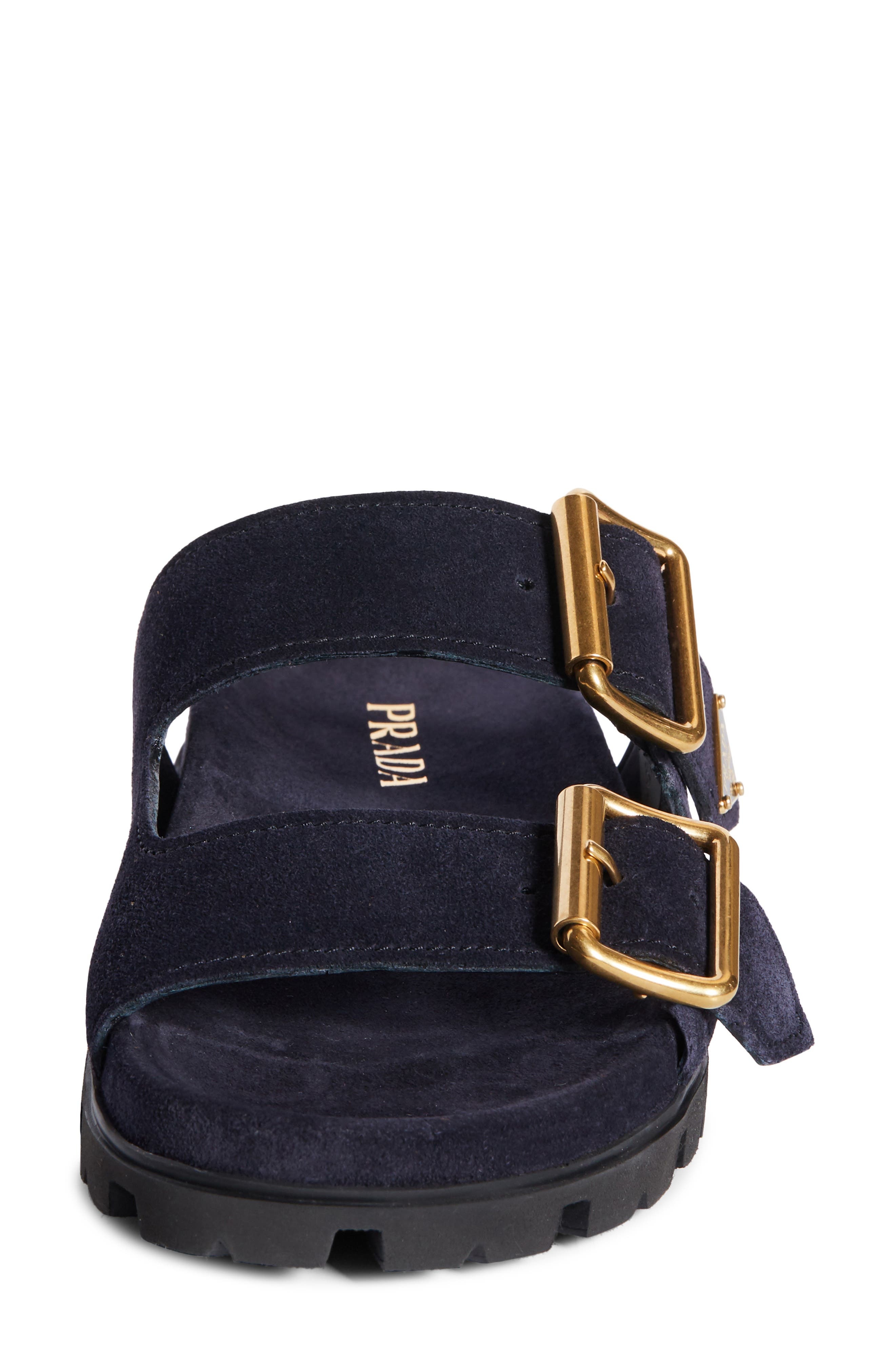 Prada Double Strap Sandal in Bleu at Nordstrom - 4