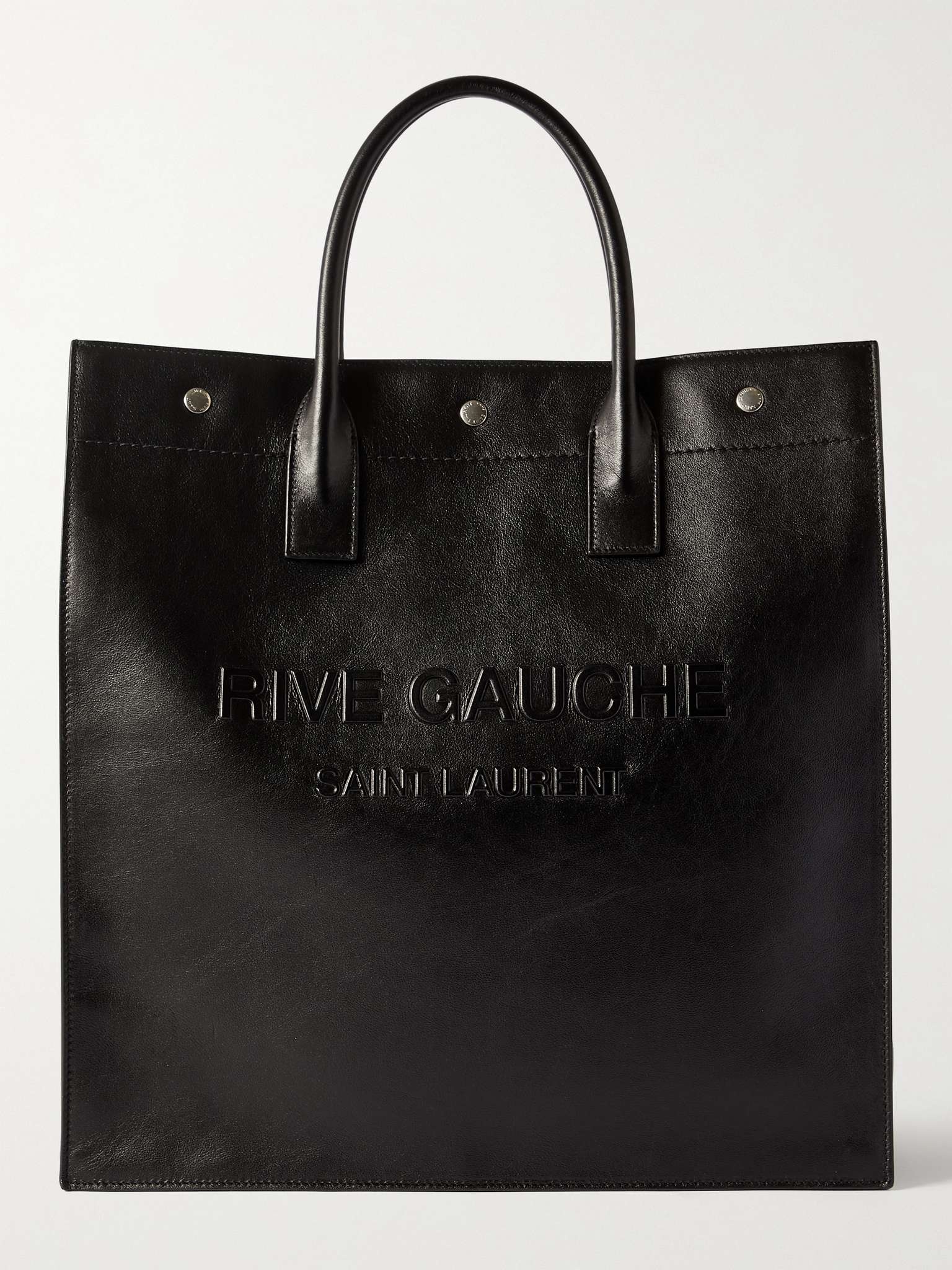 Logo-Embossed Leather Tote Bag - 1