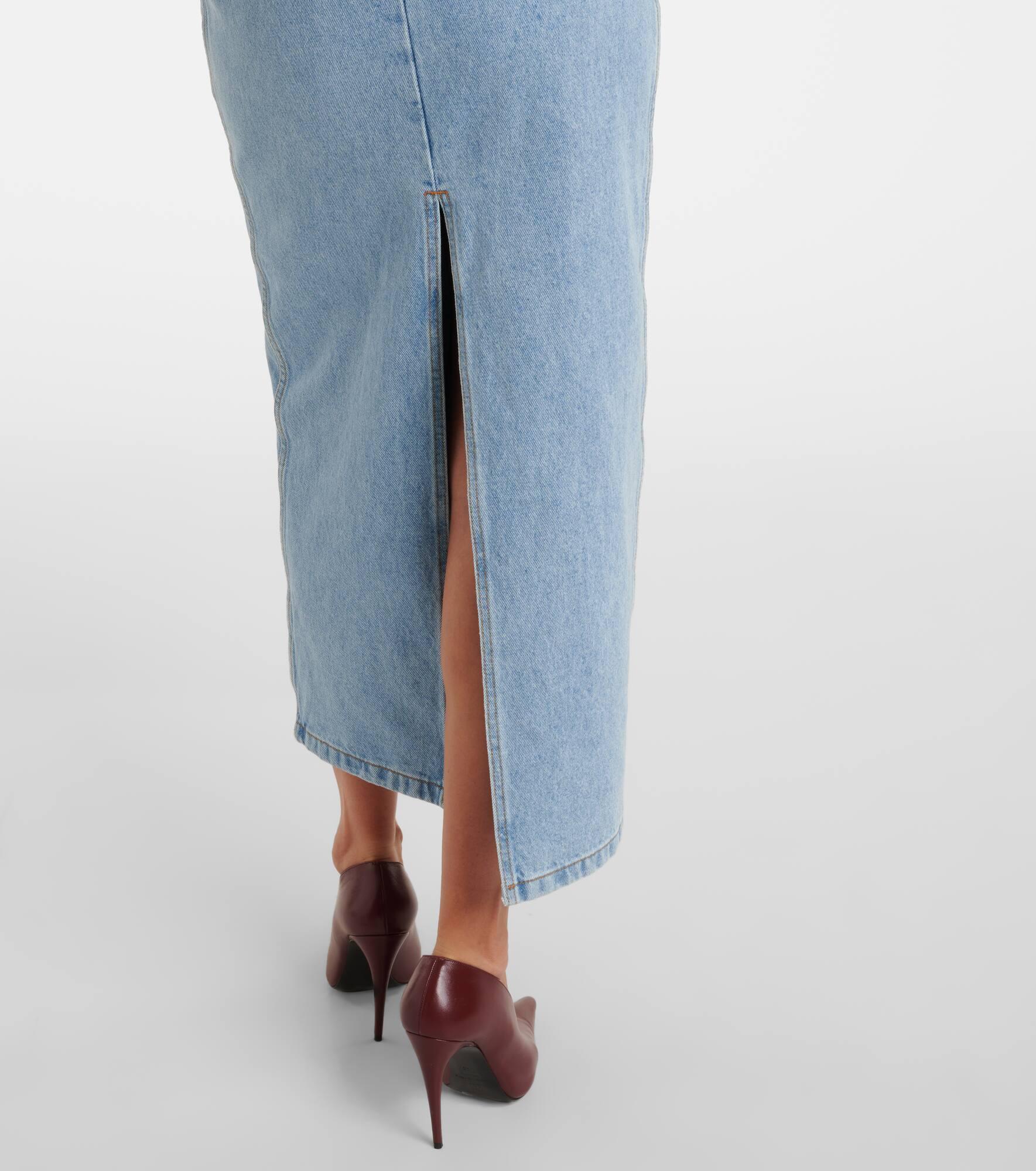 Denim midi dress - 6