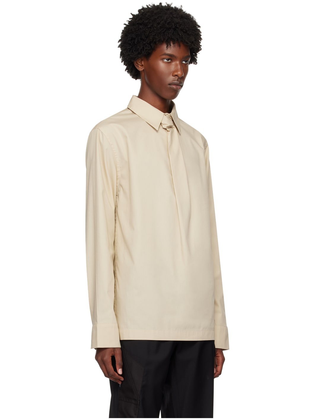 Beige Vanishing Tie Shirt - 2