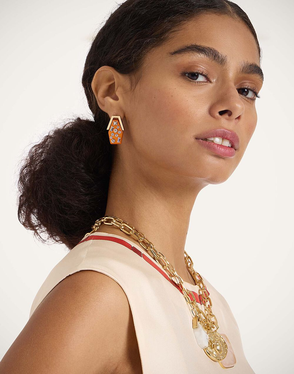 Crystalled Portal Earrings - 2