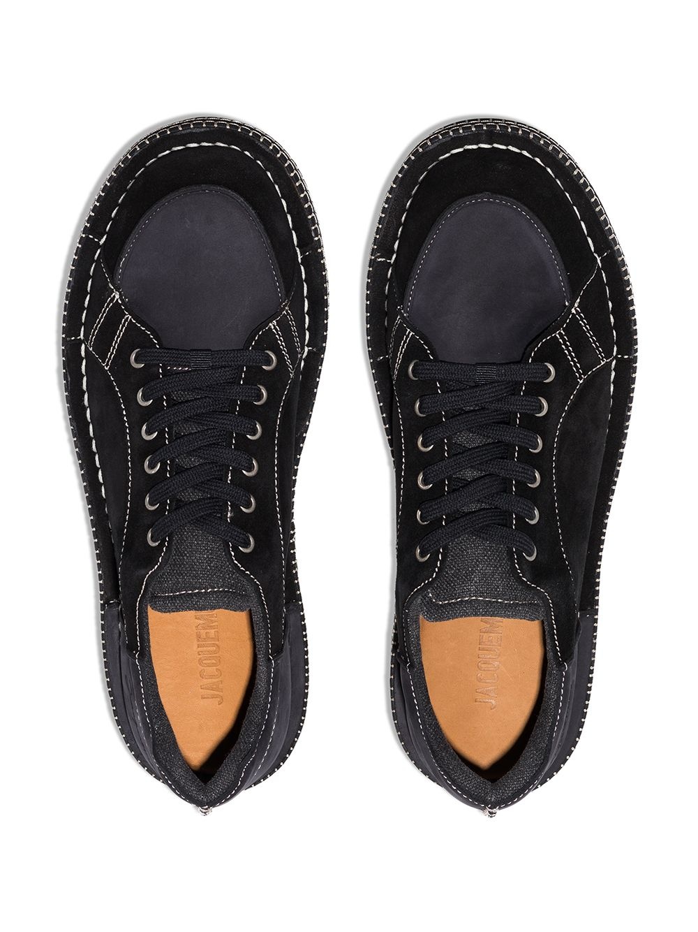 Blé panelled lace-up sneakers - 4