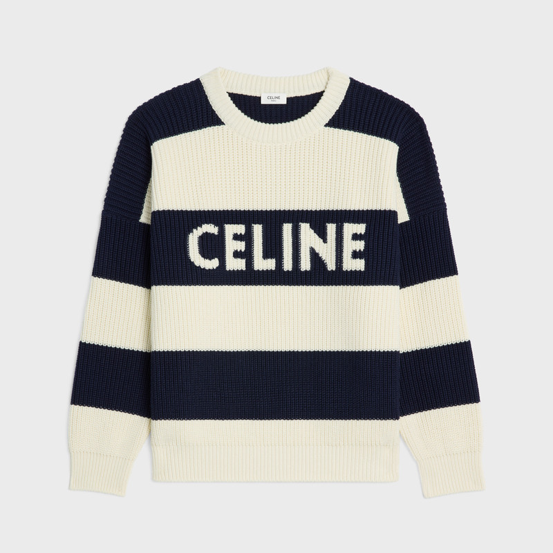 celine oversized sweater in striped cotton 1