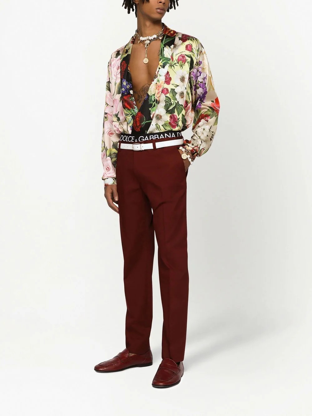 floral-print stretch-silk shirt - 3