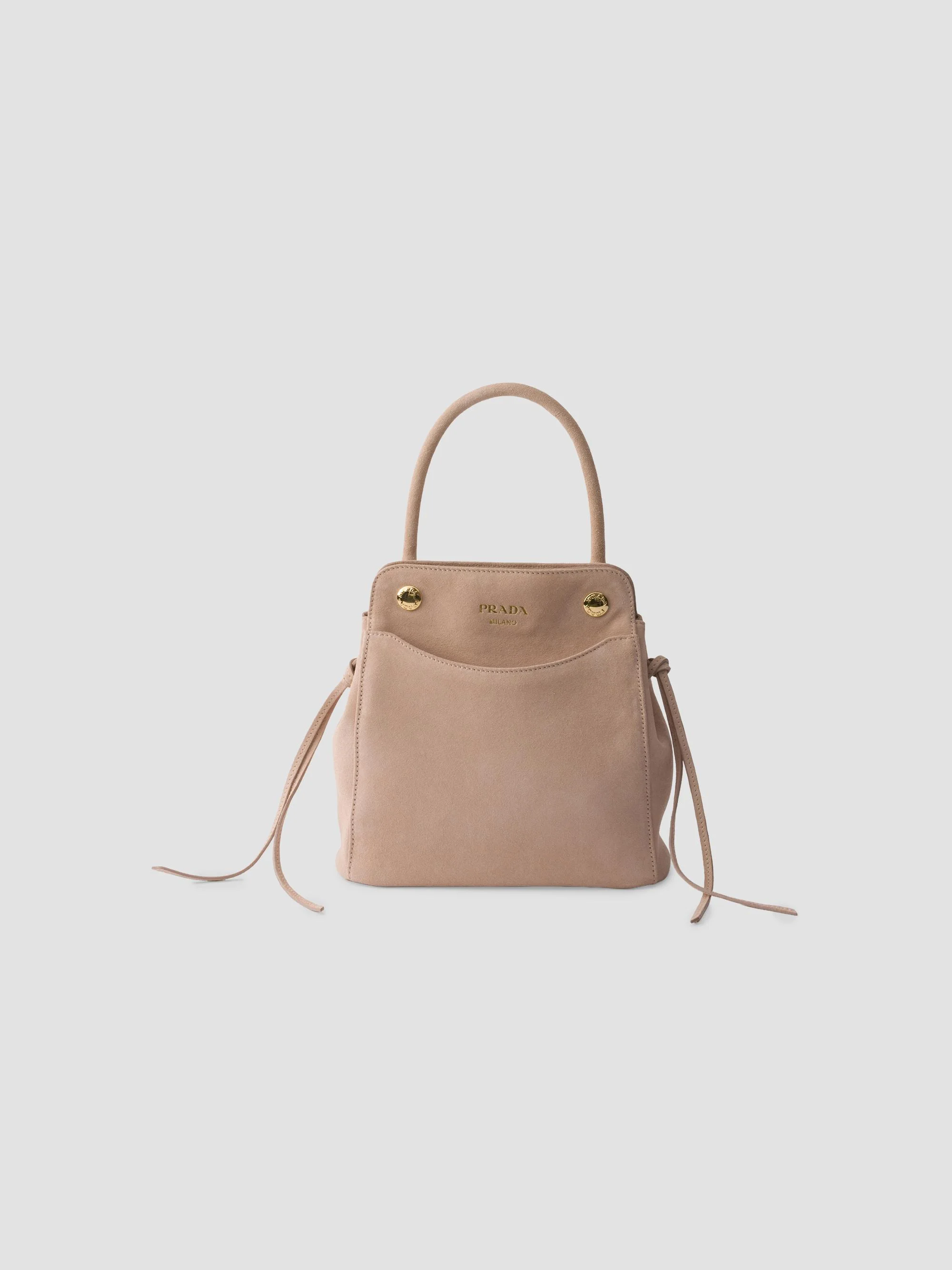 Women's Carry Mini Suede Handbag - Beige - 1