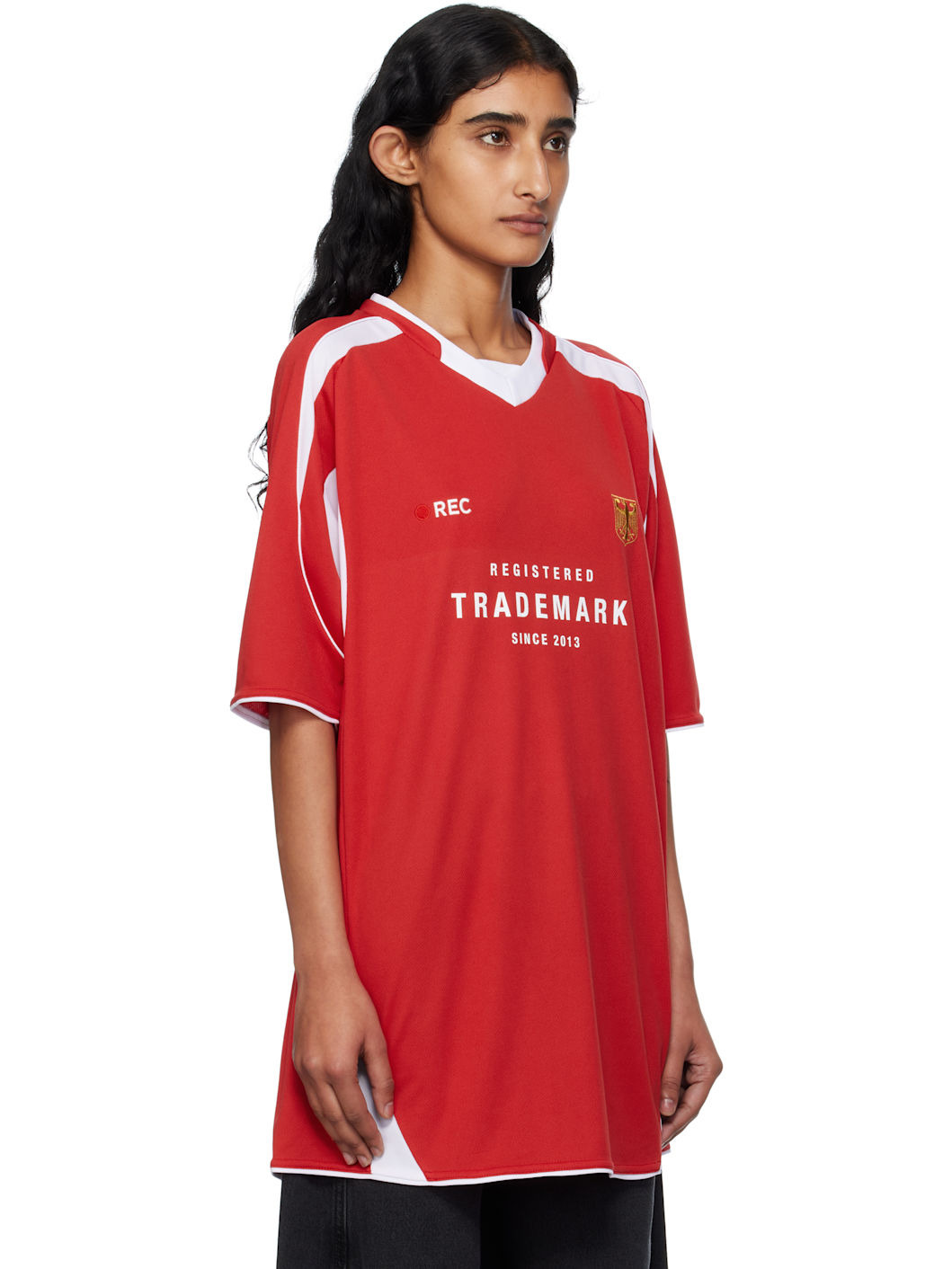 Red 'Trademark' Football Jersey - 2