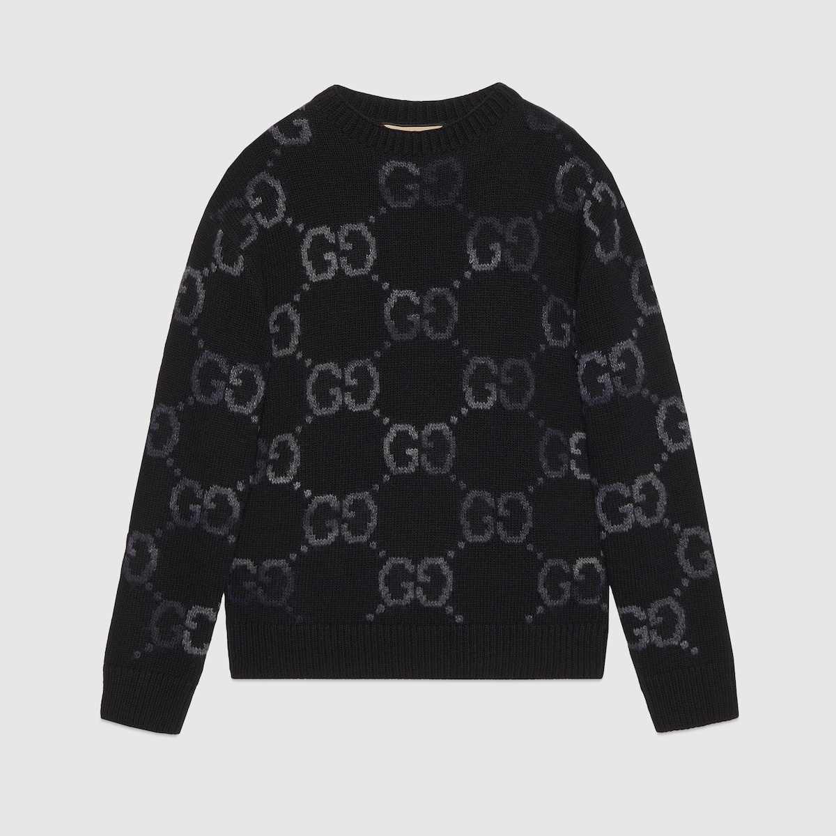 Wool sweater with GG intarsia - 2