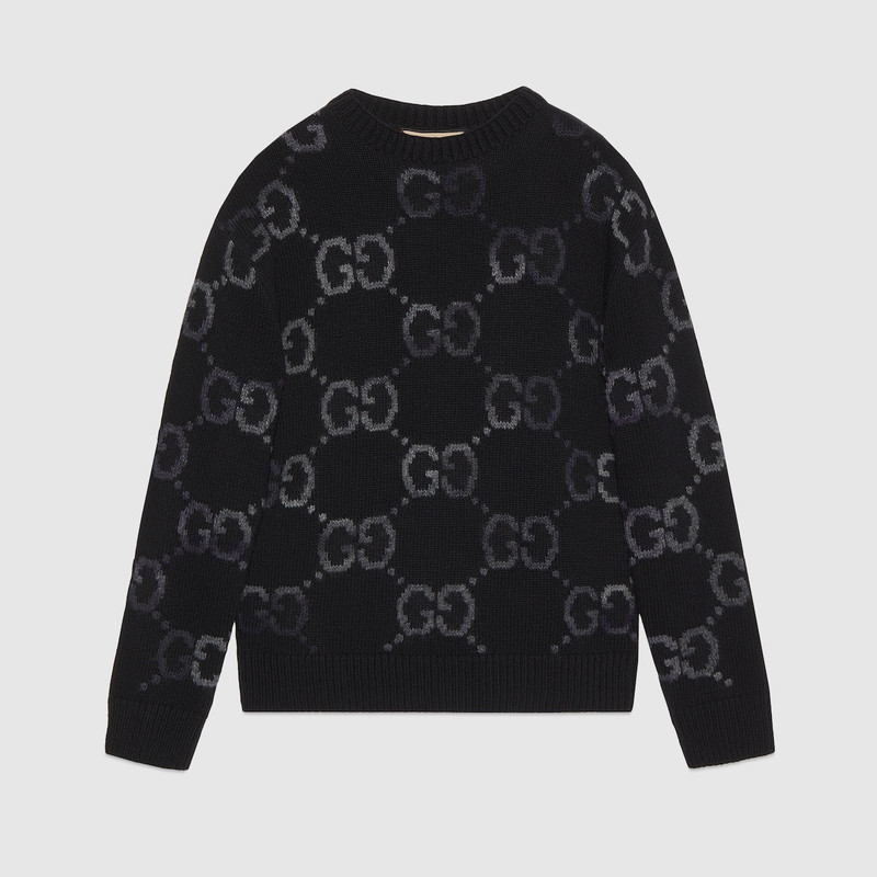 GUCCI Wool sweater with GG intarsia outlook