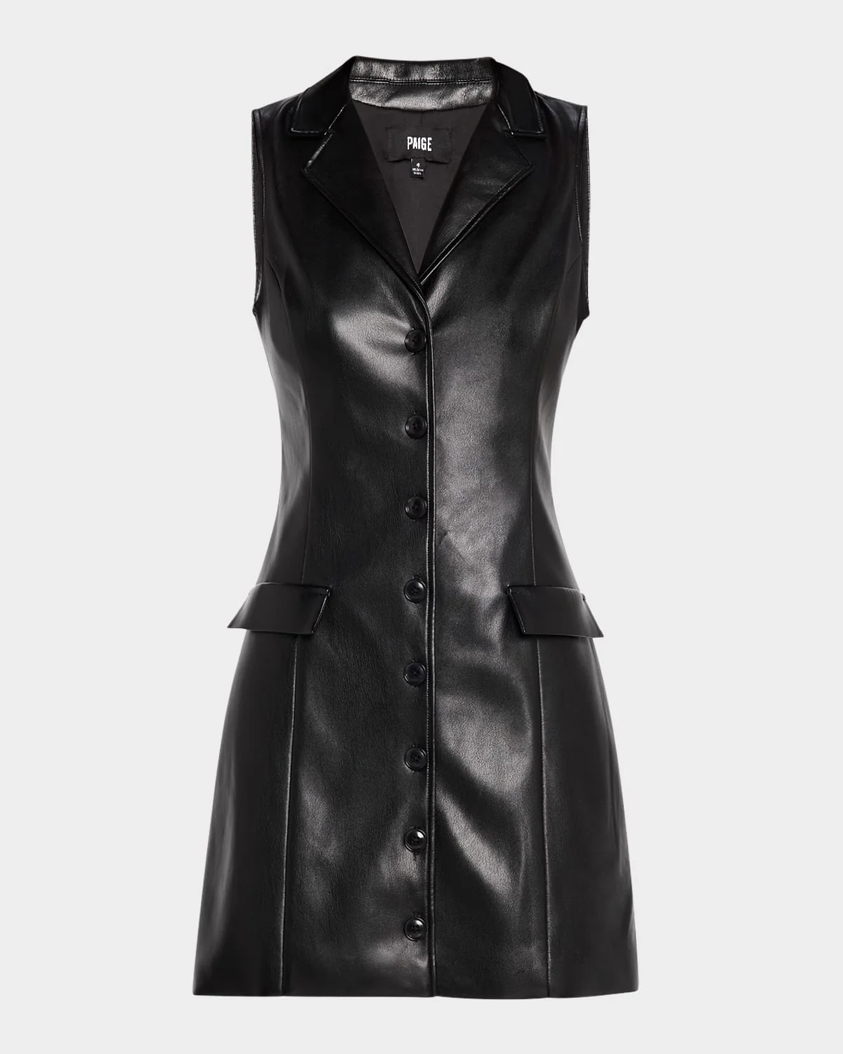 Graciella Fitted Faux Leather Mini Dress - 1