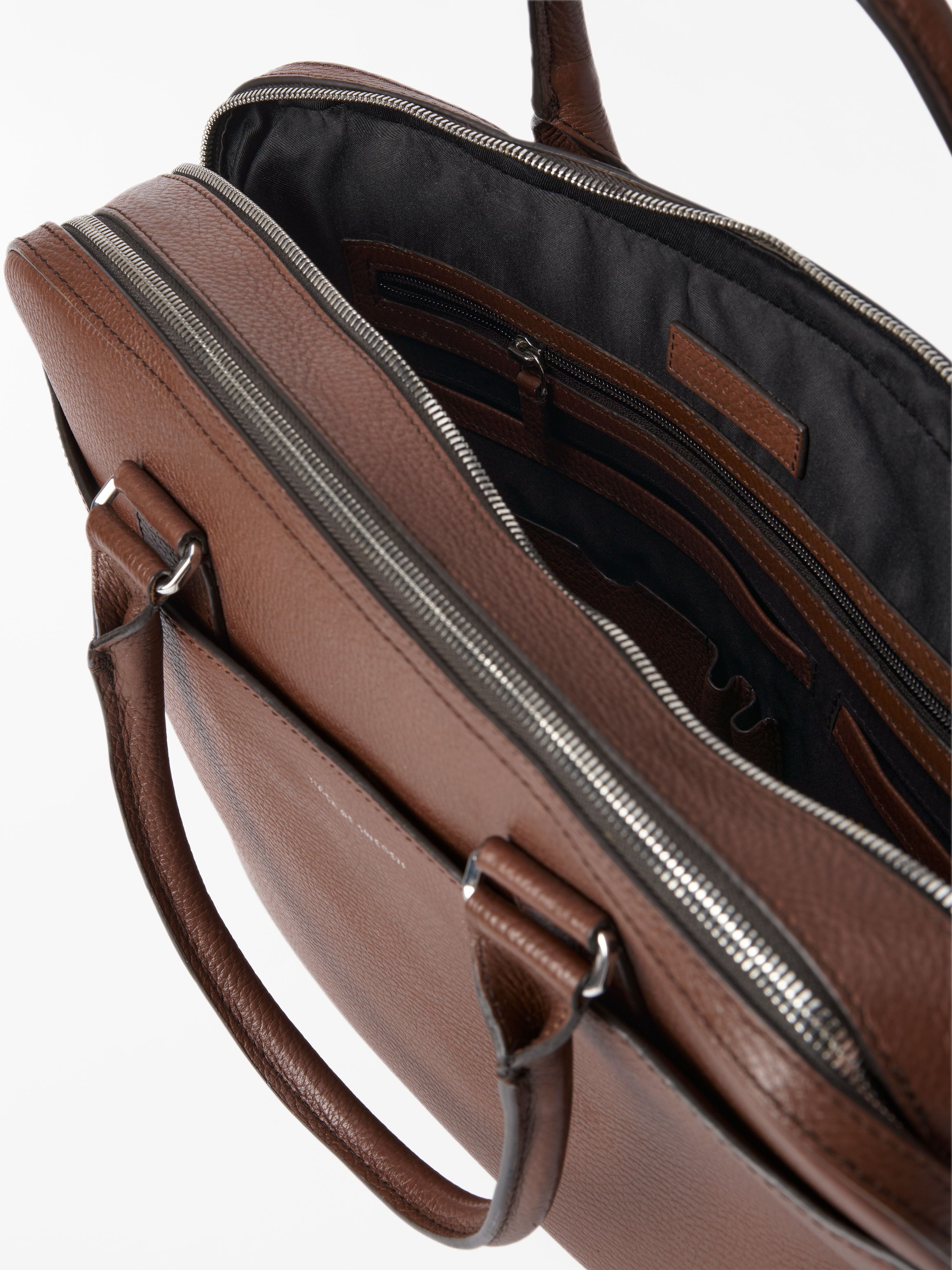 Burin Leather Briefcase - 3