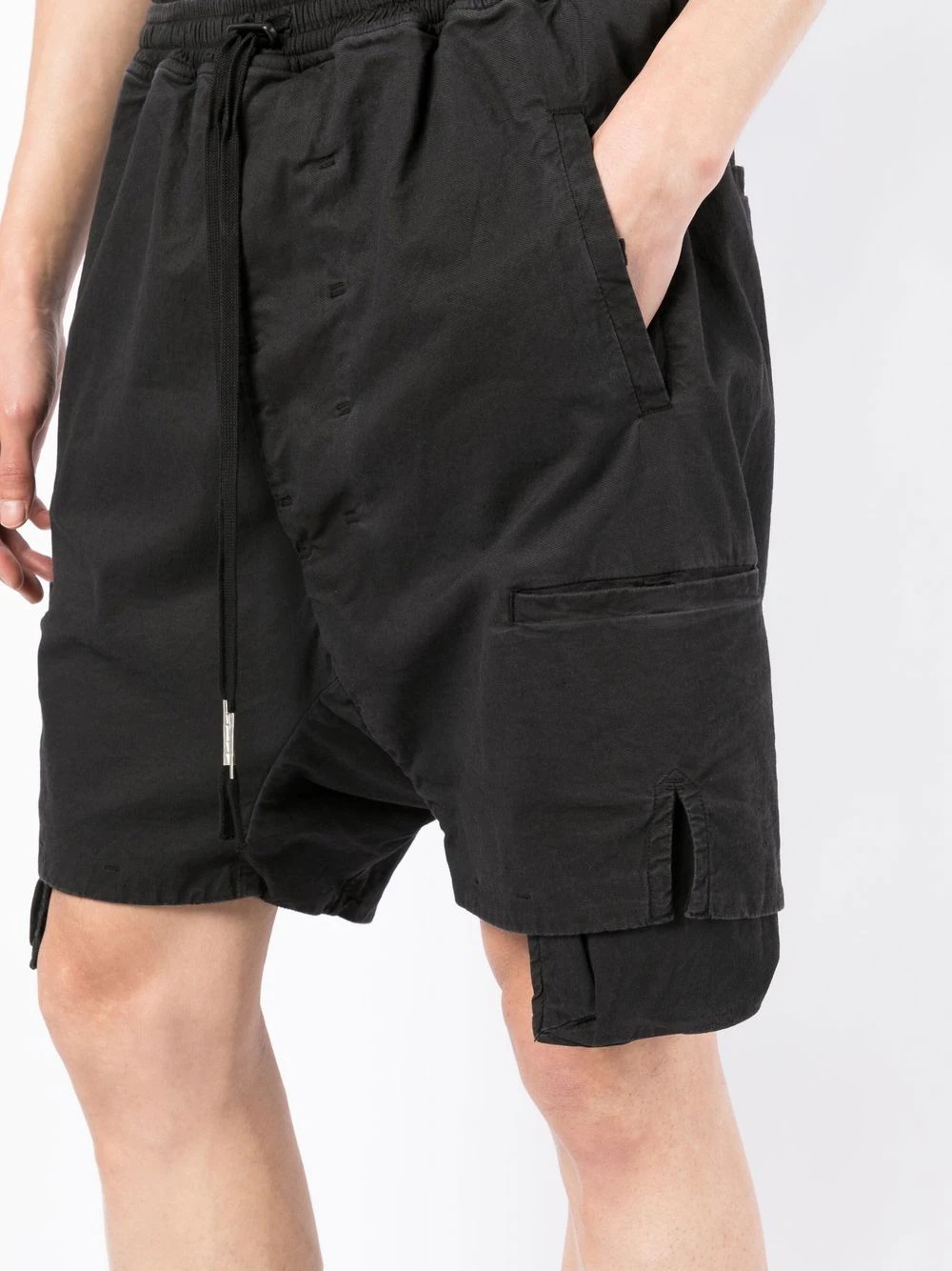 drawstring cargo shorts - 5