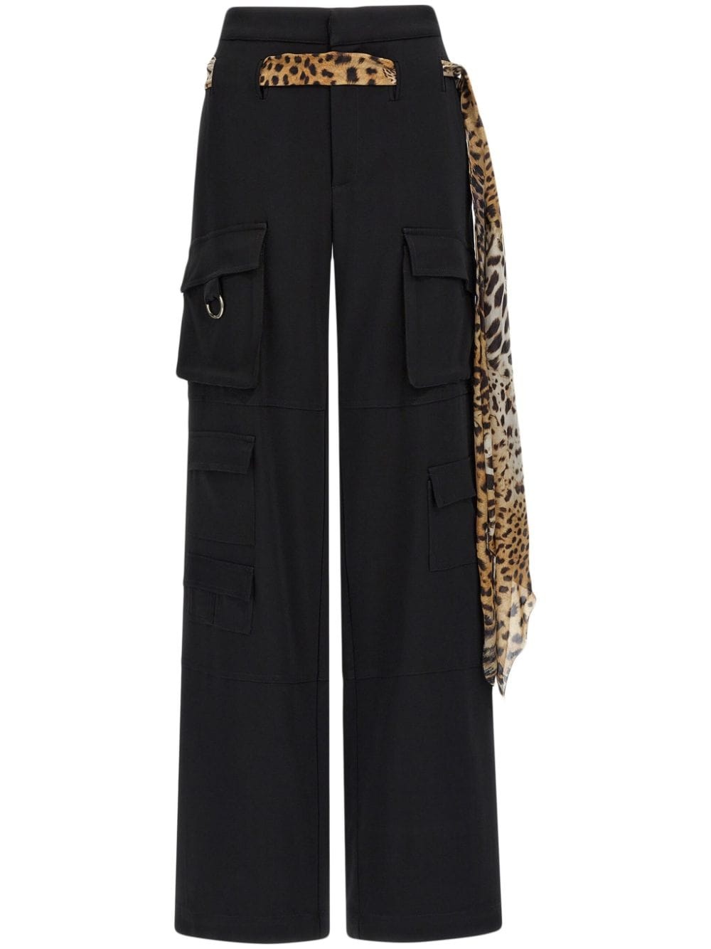 belted cargo trousers - 1