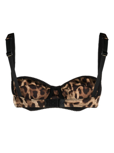 Dolce & Gabbana leopard-print balconette bra outlook