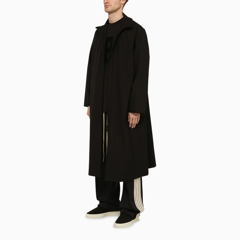 Fear Of God Black Wool Trench Coat With High Collar Men - 2