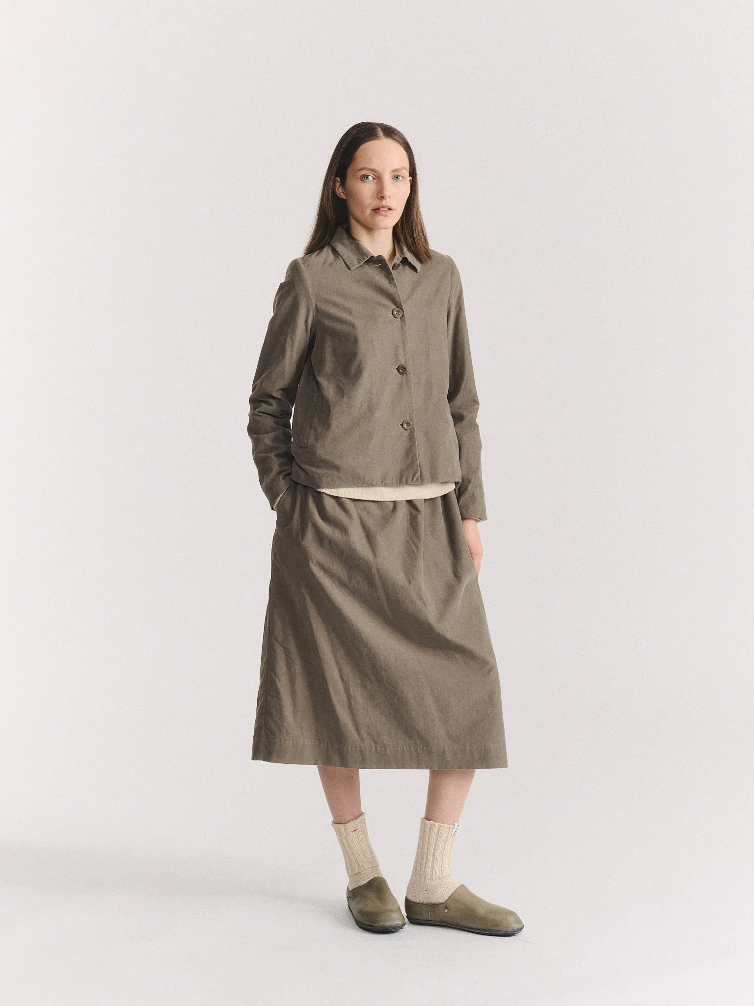 PWET JACKET - PIN CORD - LIGHT KHAKI - 1