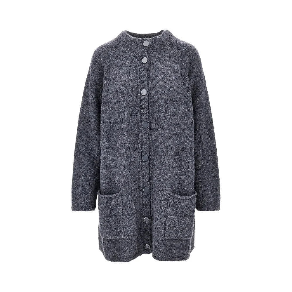 ALPACA-BLEND LONG CARDIGAN - 1