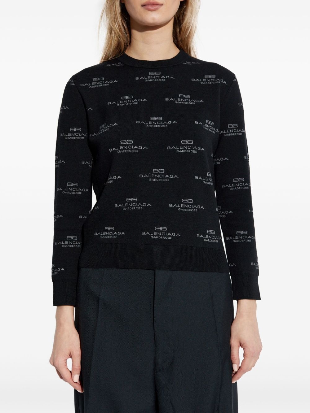 all-over logo-print jumper - 3