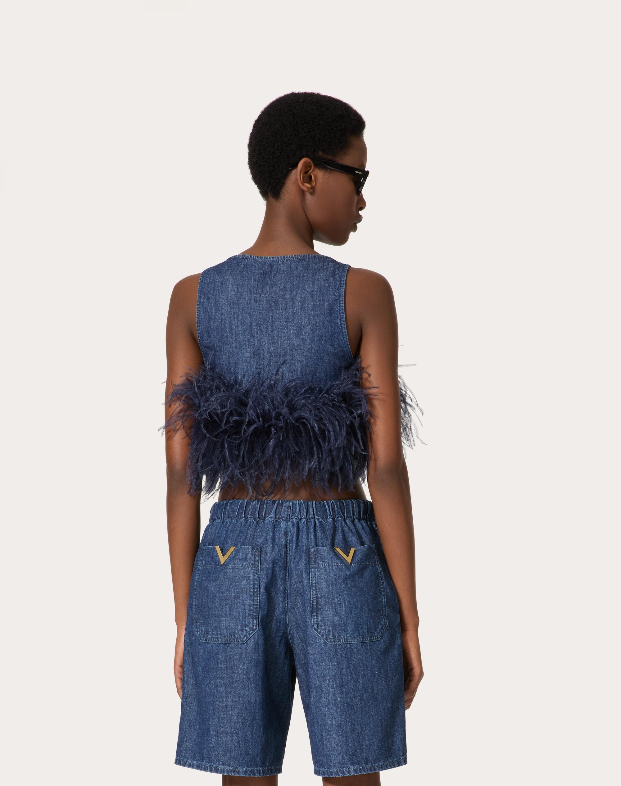 CHAMBRAY DENIM TOP - 4