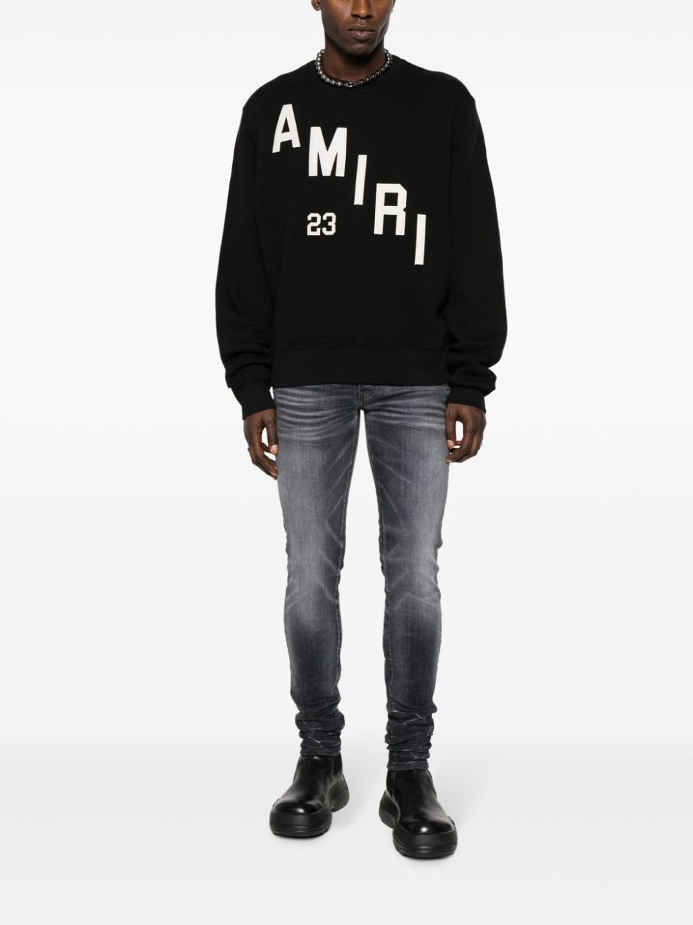 logo-print cotton sweatshirt - 2