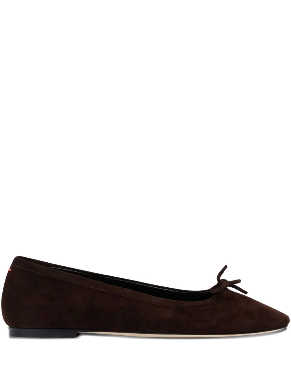 bow suede ballet flats - 1
