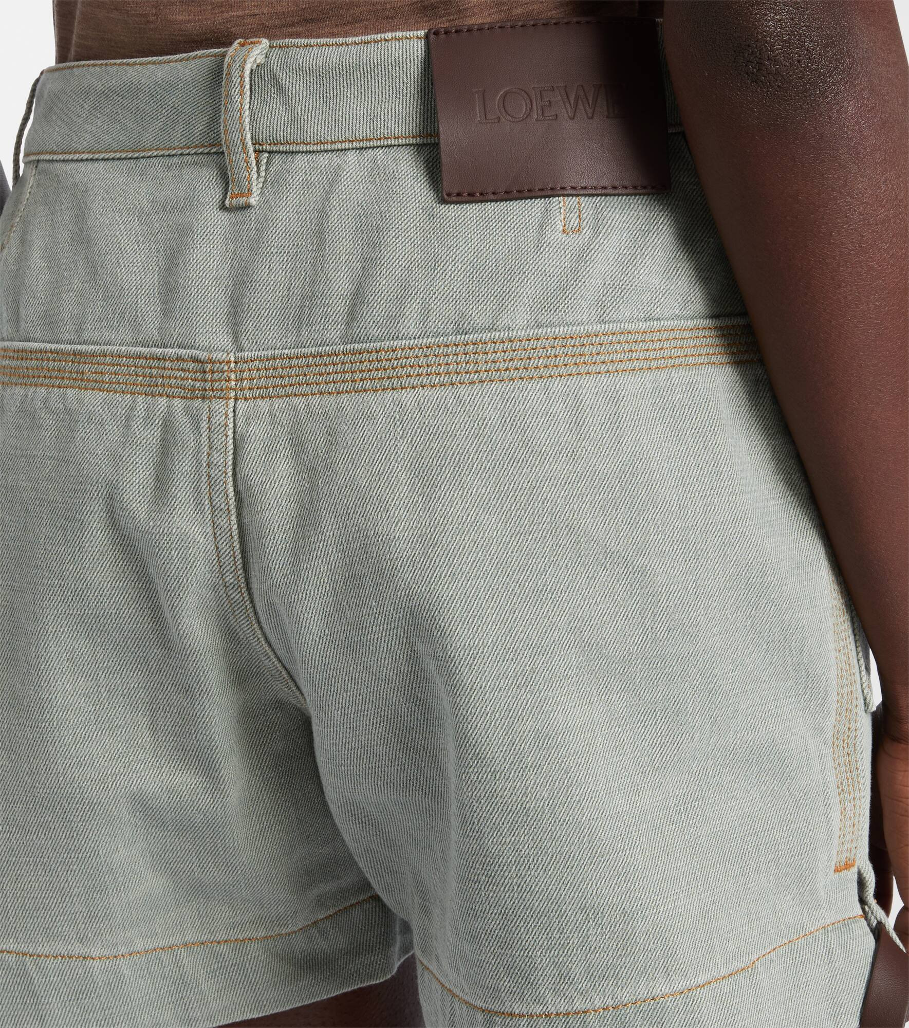 High-rise cotton cargo shorts - 5