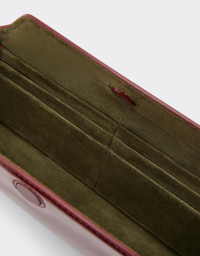 Ferrari Dino leather wallet with shoulder strap 6