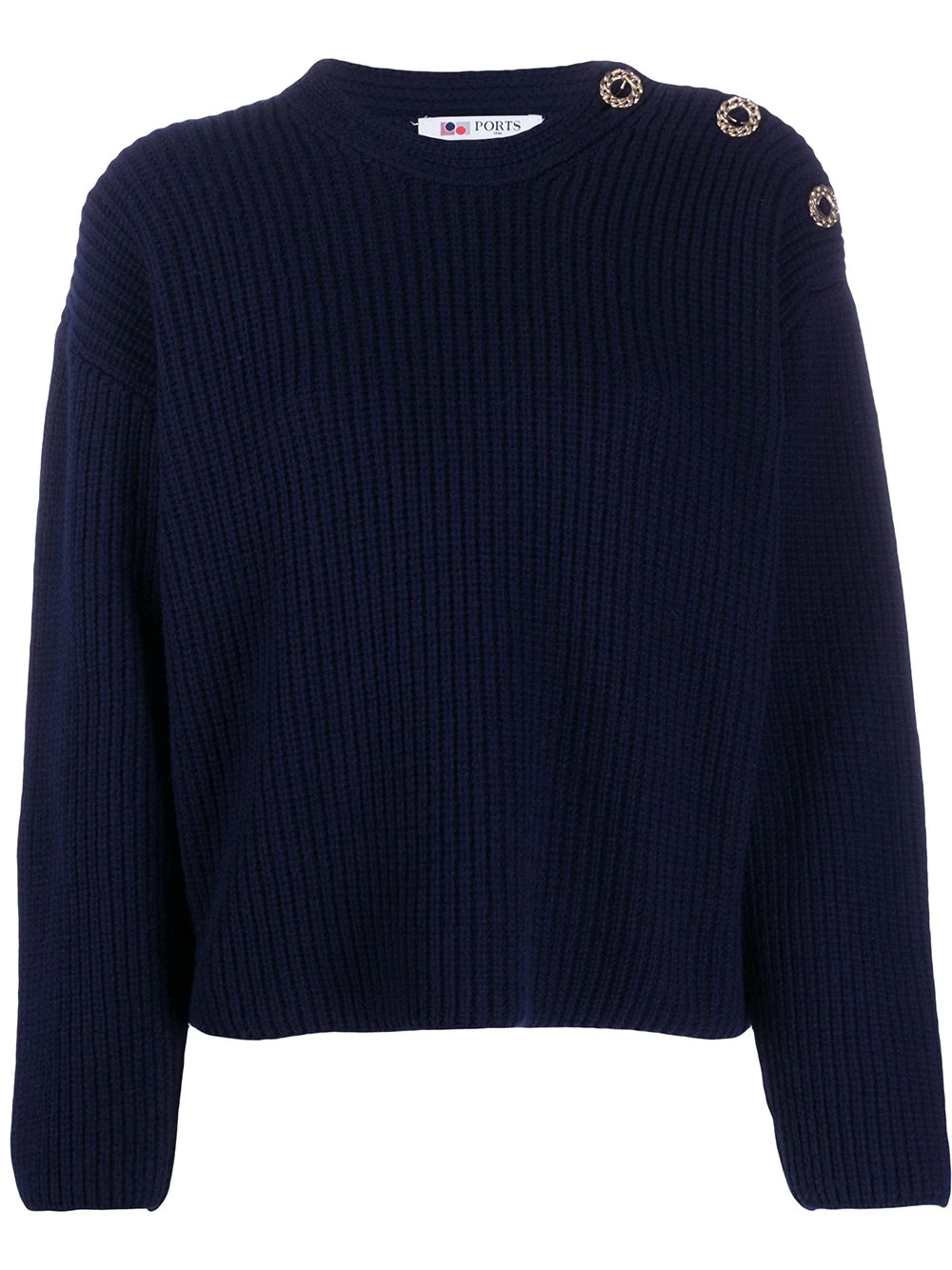 crew neck knitted jumper - 1