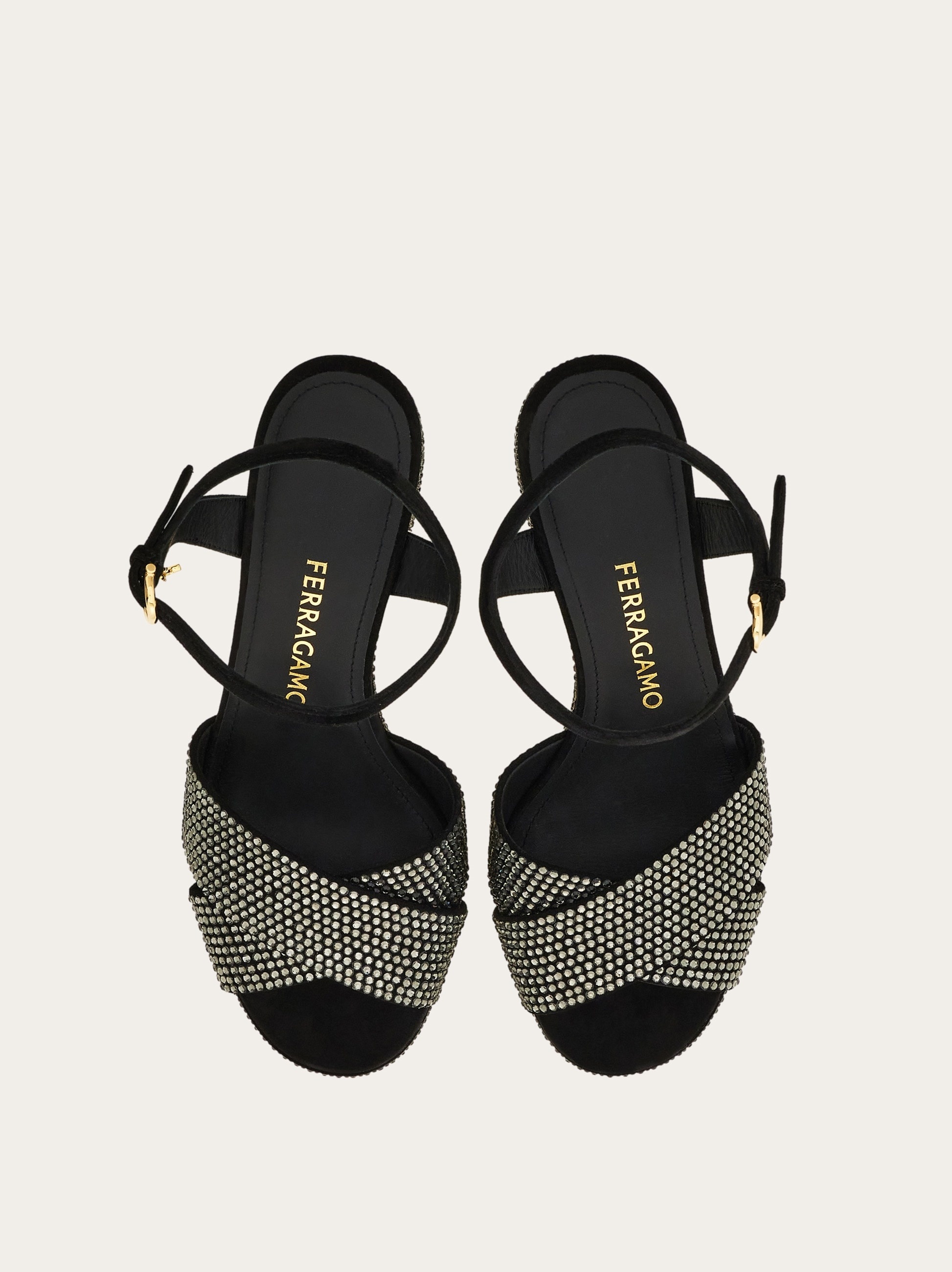 Crystal-embellished platform sandal - 2