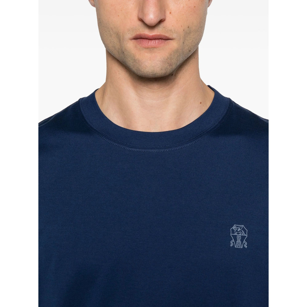 Brunello Cucinelli Blue T-Shirts & Vests - T-Shirts Men - 2