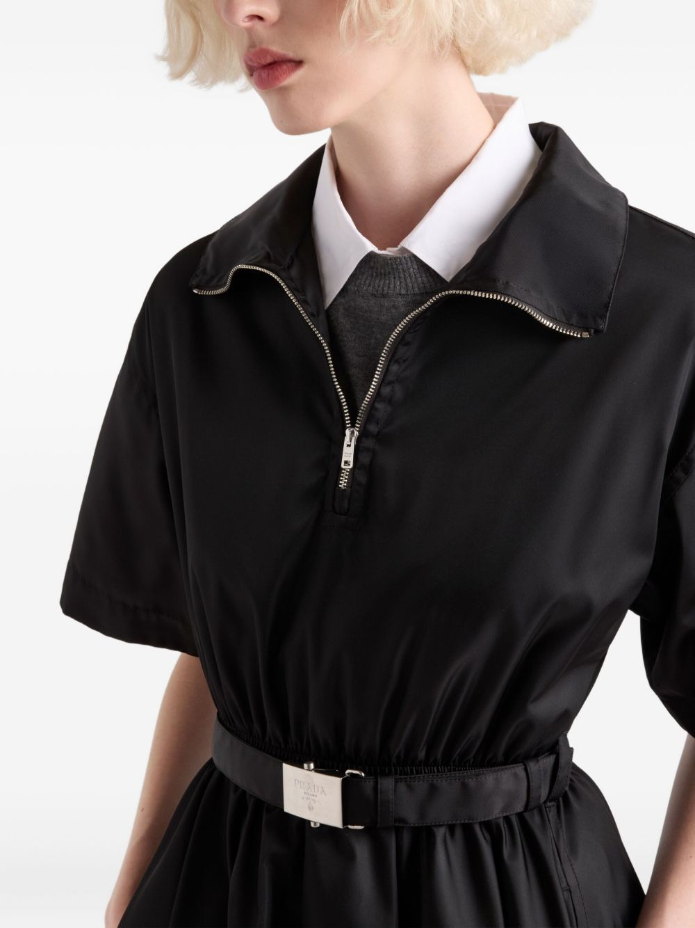 Re-Nylon belted midi dress - 4