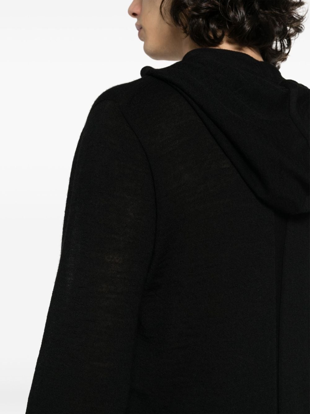 fine-knit virgin wool hoodie - 5