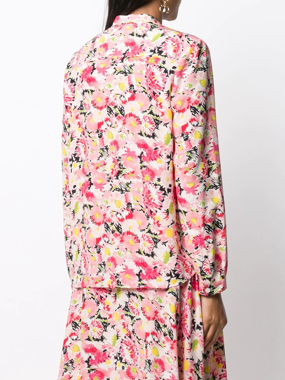 floral print buttoned shirt - 4