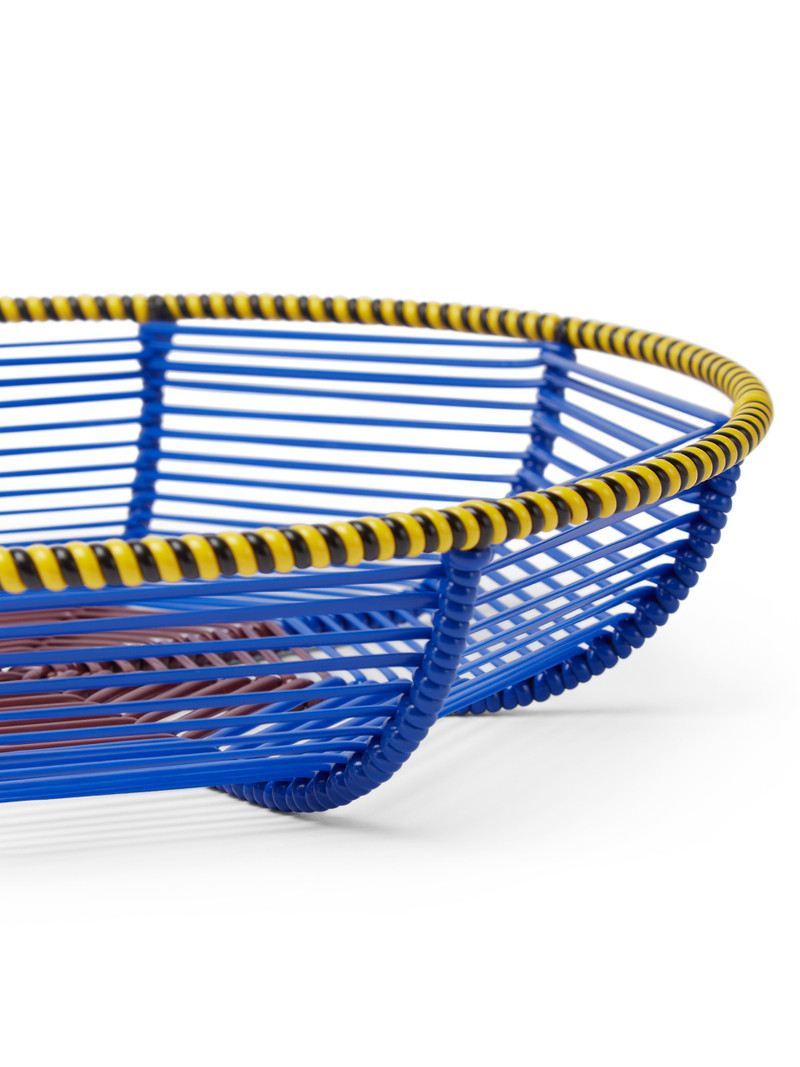 Marni MARNI MARKET SMALL CIRCULAR BLUE AND BROWN FRUIT HOLDER outlook