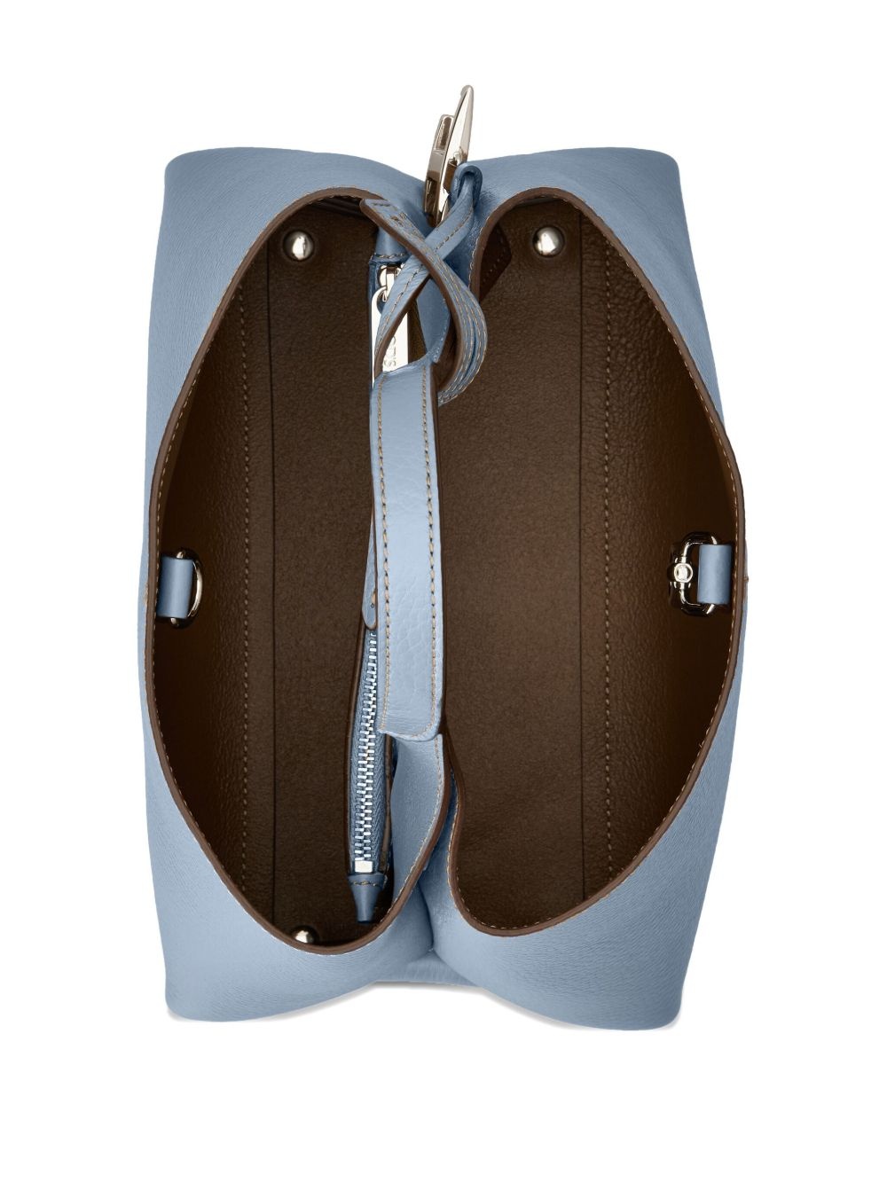 micro leather tote bag - 3