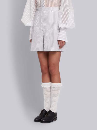 Thom Browne Medium Grey Seersucker High Waist Short outlook