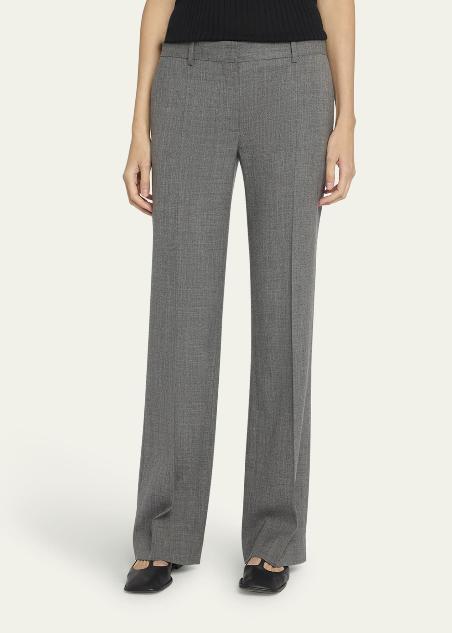 Ian Mid-Rise Wool Pants - 4