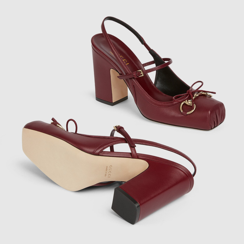 Women's Gucci Horsebit slingback pump 6