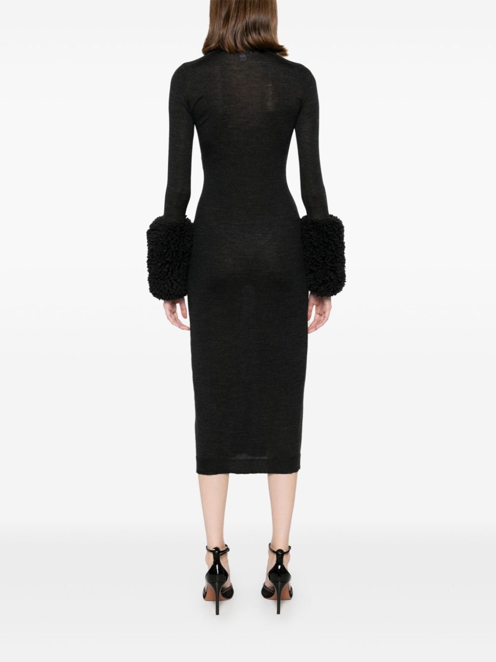 bubble cuffs bodycon dress - 4