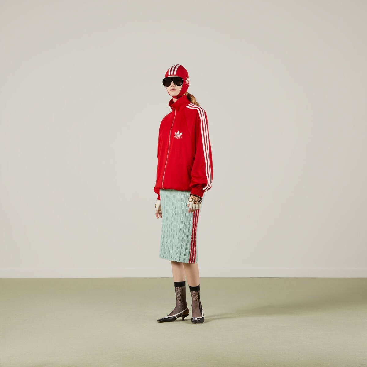 adidas x Gucci cotton jersey zip jacket - 2