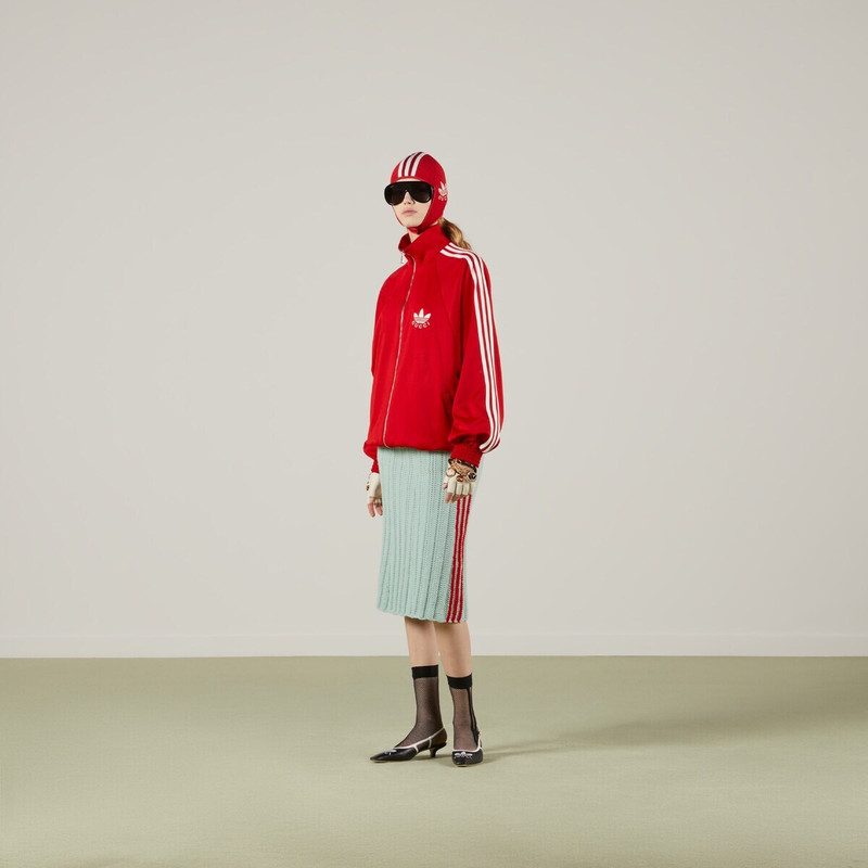 GUCCI adidas x Gucci cotton jersey zip jacket outlook