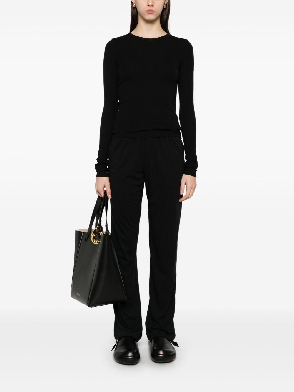 long-sleeve fitted top - 2