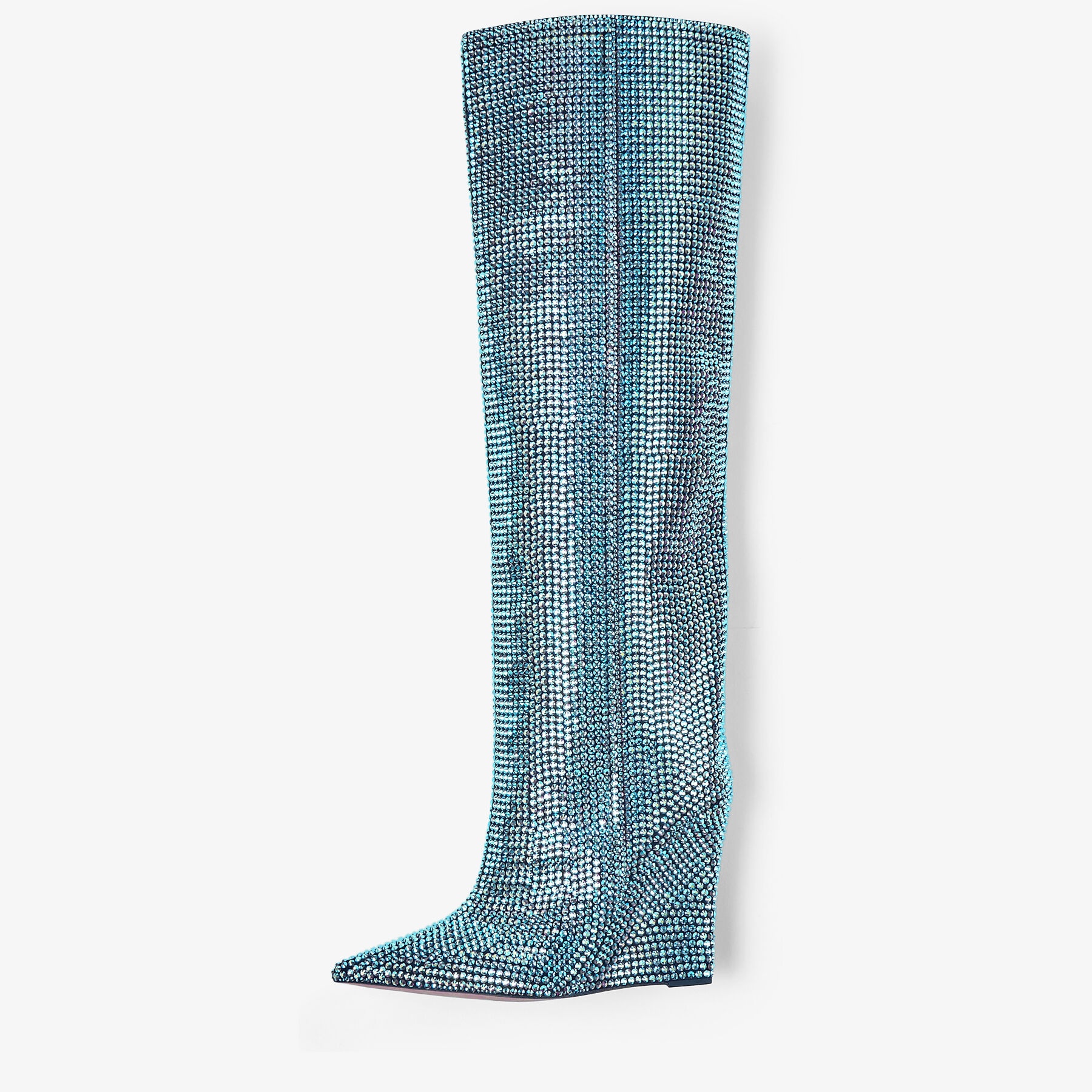 Blake Knee Boot 110
Malibu Mix Suede Wedge Knee-high Boots with Honeybomb Crystals - 4