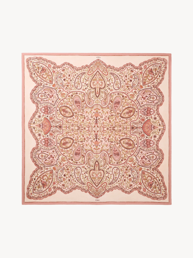 THE CHLOÉ PAISLEY SQUARE SCARF IN SILK TWILL 1