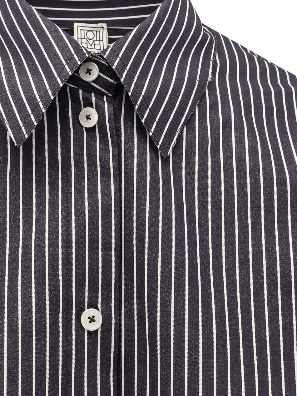 STRIPED KIMONO-SLEEVE SHIRTDRESS - 5
